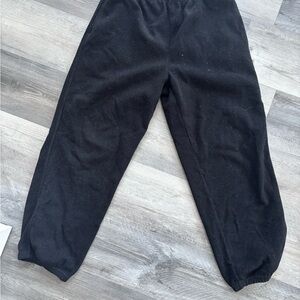 White Sierra Black Fleece Pants